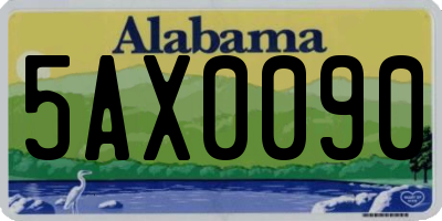 AL license plate 5AX0090