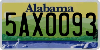 AL license plate 5AX0093