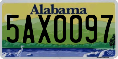 AL license plate 5AX0097