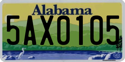 AL license plate 5AX0105