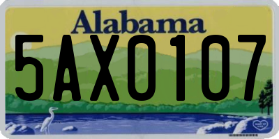 AL license plate 5AX0107
