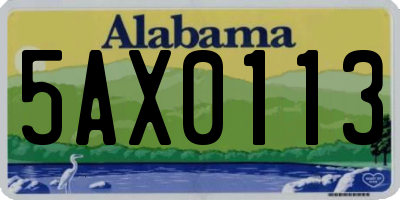 AL license plate 5AX0113