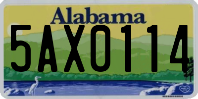 AL license plate 5AX0114