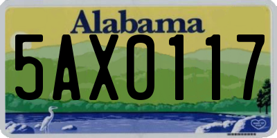 AL license plate 5AX0117