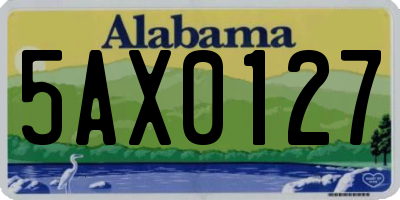 AL license plate 5AX0127