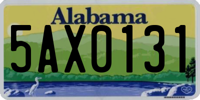 AL license plate 5AX0131