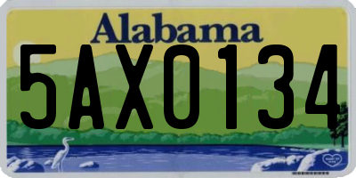 AL license plate 5AX0134