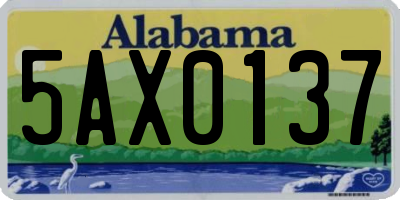 AL license plate 5AX0137