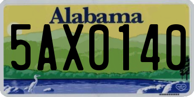 AL license plate 5AX0140
