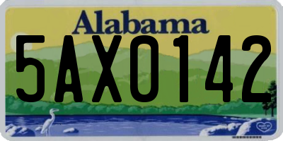 AL license plate 5AX0142