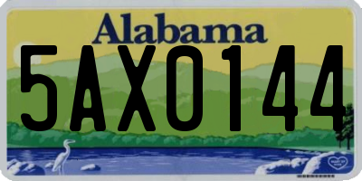 AL license plate 5AX0144