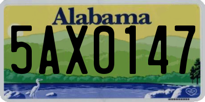 AL license plate 5AX0147
