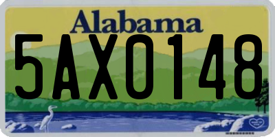 AL license plate 5AX0148
