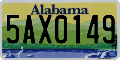 AL license plate 5AX0149