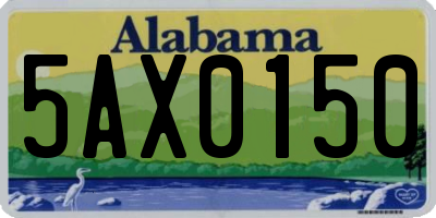 AL license plate 5AX0150