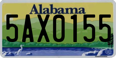 AL license plate 5AX0155