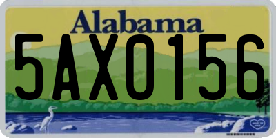 AL license plate 5AX0156
