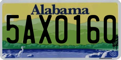 AL license plate 5AX0160