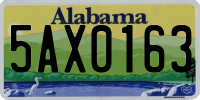 AL license plate 5AX0163