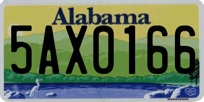 AL license plate 5AX0166