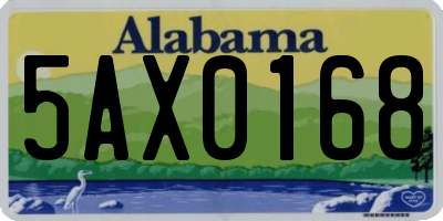 AL license plate 5AX0168