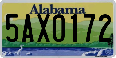 AL license plate 5AX0172