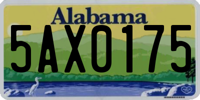 AL license plate 5AX0175