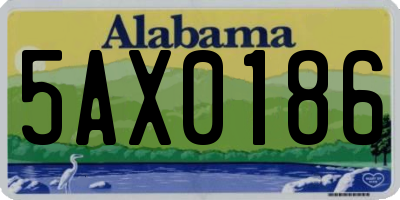 AL license plate 5AX0186