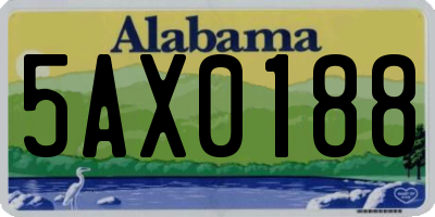 AL license plate 5AX0188