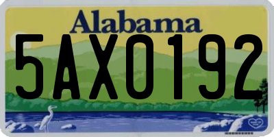 AL license plate 5AX0192