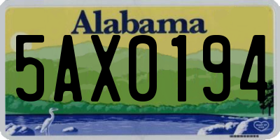 AL license plate 5AX0194