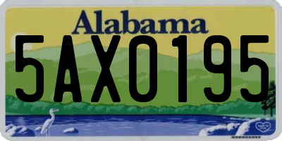 AL license plate 5AX0195