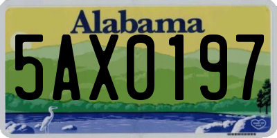AL license plate 5AX0197
