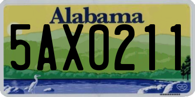 AL license plate 5AX0211