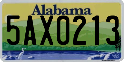 AL license plate 5AX0213