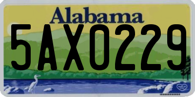 AL license plate 5AX0229