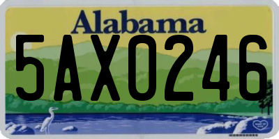 AL license plate 5AX0246