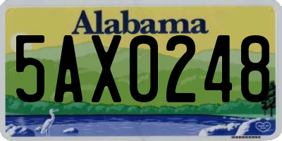 AL license plate 5AX0248