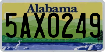 AL license plate 5AX0249