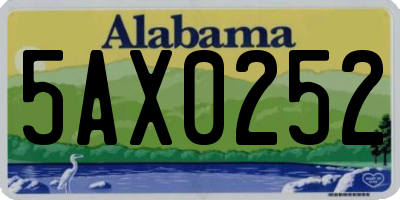 AL license plate 5AX0252