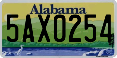 AL license plate 5AX0254