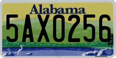 AL license plate 5AX0256
