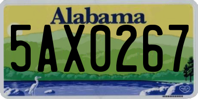 AL license plate 5AX0267