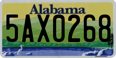AL license plate 5AX0268