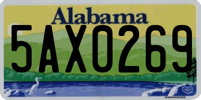 AL license plate 5AX0269