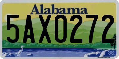 AL license plate 5AX0272