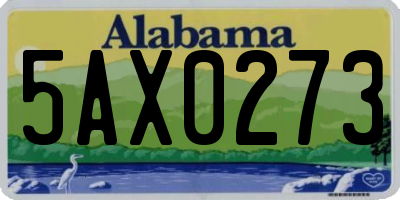 AL license plate 5AX0273