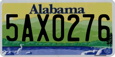 AL license plate 5AX0276