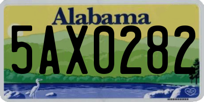 AL license plate 5AX0282
