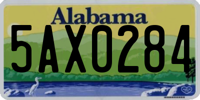 AL license plate 5AX0284